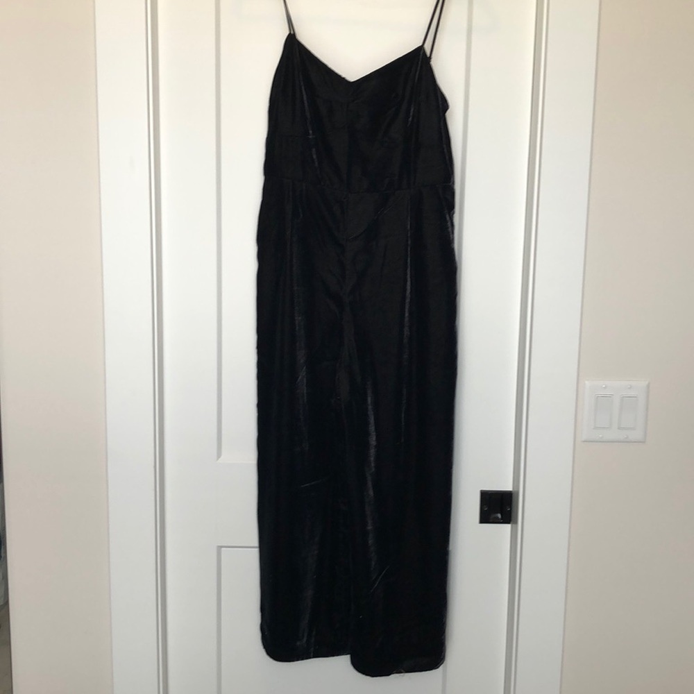 JCREW black velvet jumpsuit
